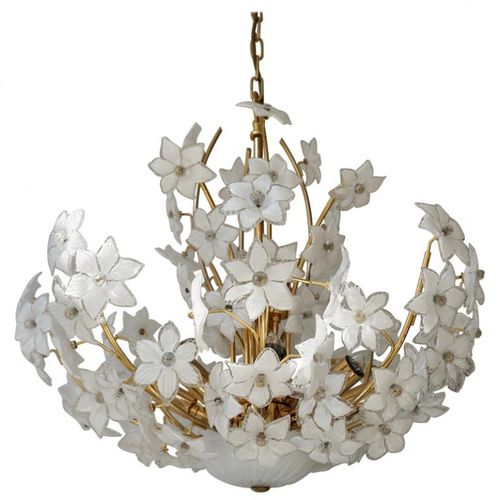 Lustre contemporain - IQ2064 FLOWER BOUQUET I - Alan Mizrahi Lighting - en verre de Murano / en laiton / 12 ampoules
