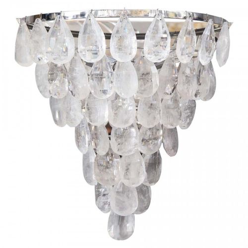 Lustre contemporain - IQ2192 CASCADING SCONCE - Alan Mizrahi Lighting - en cristal / en métal / 1 ampoule