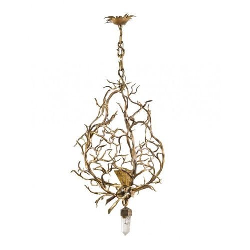 Lustre contemporain - IQ2356 FOREST GOLD - Alan Mizrahi Lighting - en cristal / en métal / 1 ampoule