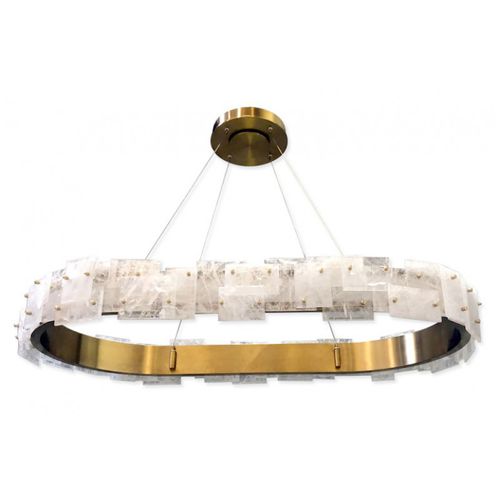 Lustre contemporain - IQ2438 PETRA MILLE - Alan Mizrahi Lighting - en cristal / en métal / en anneaux