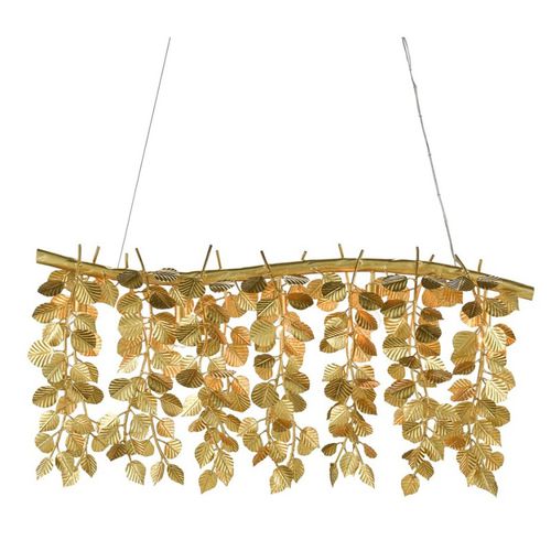 Lustre contemporain - IQ8416 GOLDEN EUCALYPTUS - Alan Mizrahi Lighting - en métal / 1 niveau / doré