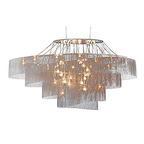 Lustre contemporain - JK042 NEBULA ELLIPTICAL - Alan Mizrahi Lighting - en laiton / professionnel / halogène