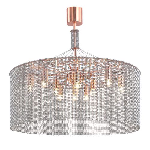 Lustre contemporain - QZ0120 NGOMA DRUM - Alan Mizrahi Lighting - en laiton / professionnel / à chaîne