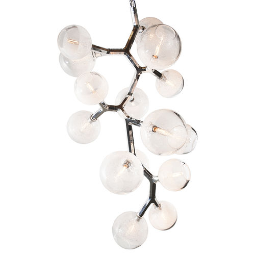 Lustre contemporain - AM28151 ANTLER BUBBLE - Alan Mizrahi Lighting - en cristal / en métal / 15 ampoules