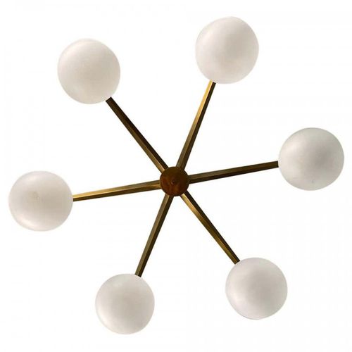 Lustre Art Déco - IQ8068 ANGELO LELLI - Alan Mizrahi Lighting - en verre / en métal / 6 ampoules