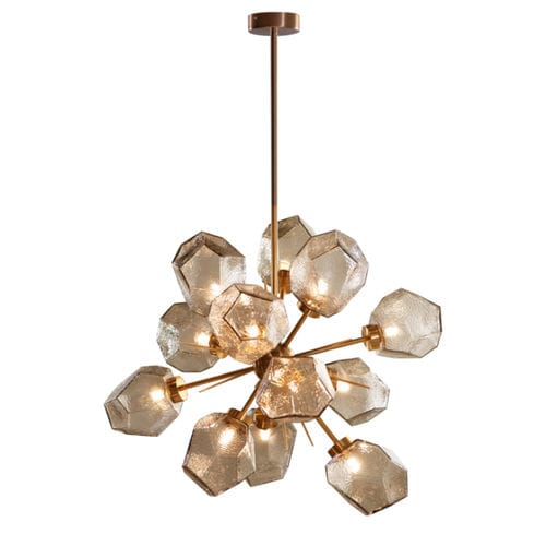 Lustre vintage - IQ8453 CICERO STARBURST - Alan Mizrahi Lighting - en verre / en métal / 12 ampoules