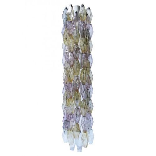 Lustre de style vénitien - QZ931 HANDBLOWN MURANO POLIEDRI - Alan Mizrahi Lighting - en verre soufflé / 12 ampoules / 1 niveau