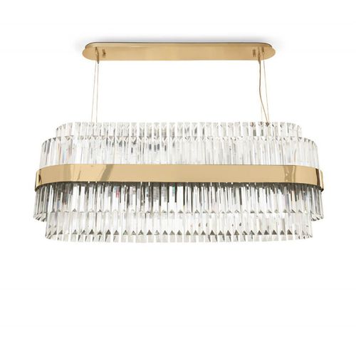 Lustre Art Déco - IQ2150 LIBERTY SNOOKER - Alan Mizrahi Lighting - en verre