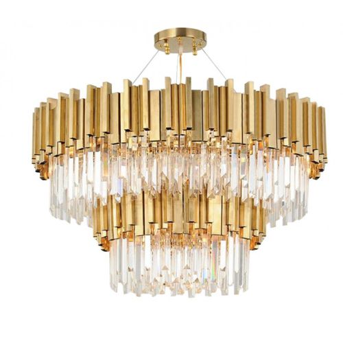 Lustre Art Déco - IQ2154 LUXURY - Alan Mizrahi Lighting - en verre
