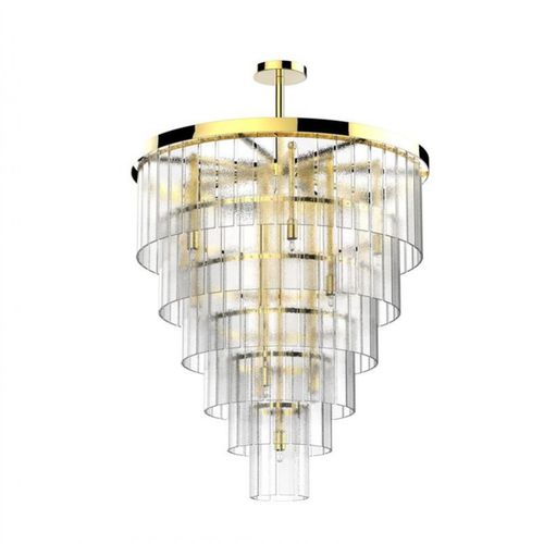 Lustre Art Déco - IQ8025 DIANA 12 - Alan Mizrahi Lighting - en verre