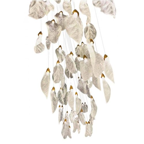 Lustre classique - ALM220 HANGING LEAF PENDANT - Alan Mizrahi Lighting - en métal / en verre / cascade