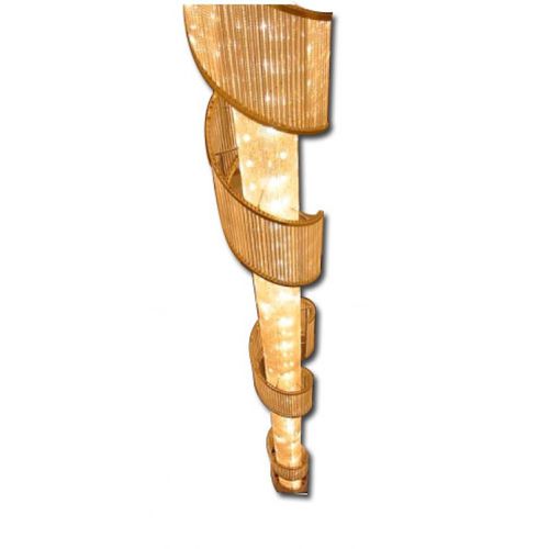 Colonne lumineuse contemporaine - IQ8011 MEGARON - Alan Mizrahi Lighting - en laiton / en cristal / à LED