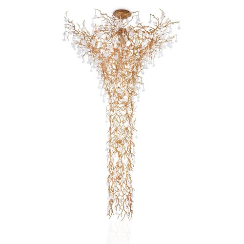 Colonne lumineuse design original - KA1917 CORAL FUNNEL - Alan Mizrahi Lighting - en laiton / en verre / à LED
