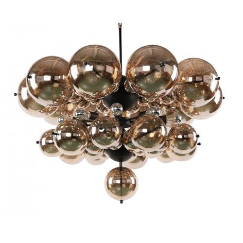 Lustre contemporain - JR1989 INFINI - Alan Mizrahi Lighting - en verre / en acier / 12 ampoules