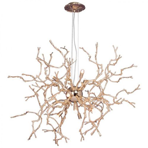 Lustre design organique - JT255 SCULPTURAL 3 - Alan Mizrahi Lighting - en verre / en laiton / à LED