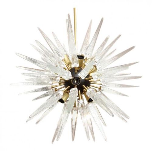 Lustre contemporain - JT271 STUNNING SPIKE - Alan Mizrahi Lighting - en verre / en laiton / en ébène