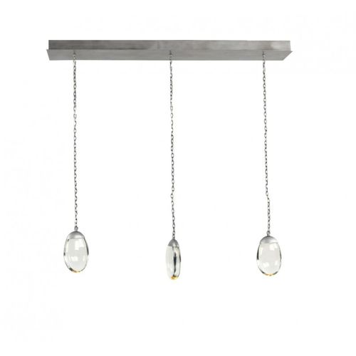 Suspension - KA1907 CELESTIAL PEBBLE LINEAR - Alan Mizrahi Lighting - en fer / en verre / contemporaine