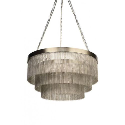 Lustre contemporain - CHAIN063 SHALLOW CHAIN - Alan Mizrahi Lighting - en métal / 10 ampoules / cascade