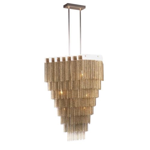 Lustre contemporain - CH2828 KELLY - Alan Mizrahi Lighting - en métal / cascade / à chaîne