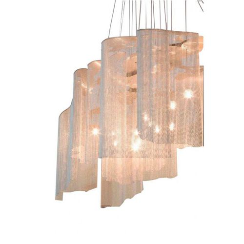 Lustre design original - JK041 FARAWAY TREE - Alan Mizrahi Lighting - en laiton / à chaîne / halogène