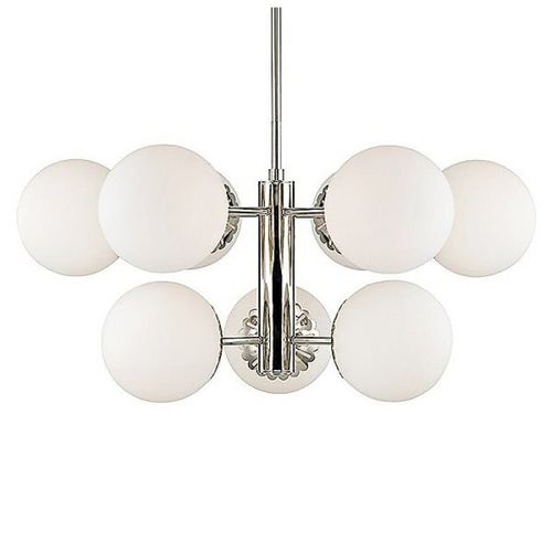 Lustre contemporain - JR1979 PAIGE - Alan Mizrahi Lighting - en verre / en acier / 9 ampoules