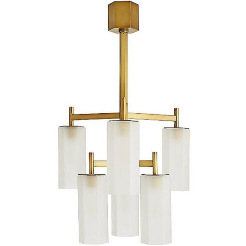 Lustre classique - JR1995 SOLOMAN - Alan Mizrahi Lighting - en verre / en acier / 6 ampoules