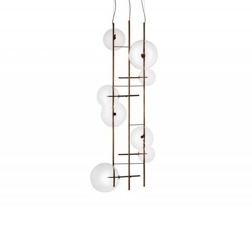 Suspension - KA1855 ALOGENA - Alan Mizrahi Lighting - en laiton / en verre / contemporaine