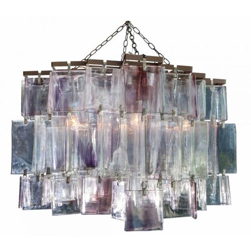 Lustre de style vénitien - SJ2050 AMETHYST 1980’S - Alan Mizrahi Lighting - en verre de Murano / en verre soufflé / en métal