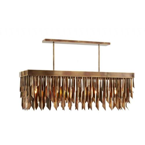 Lustre Art Déco - AM6825 WALDORF RECTANGULAR - Alan Mizrahi Lighting - en verre / 5 ampoules / professionnel