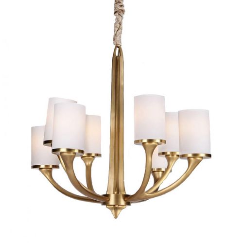 Lustre classique - AM8114Q FLAIR - Alan Mizrahi Lighting - en verre / en cuivre / professionnel
