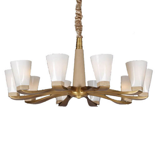 Lustre classique - AM8102Q ESTELLE 1-2 TIER - Alan Mizrahi Lighting - en verre / 6 ampoules / 8 ampoules