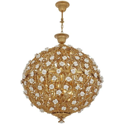 Lustre classique - TK1000 SECRET GARDEN - Alan Mizrahi Lighting - en porcelaine / 6 ampoules / professionnel