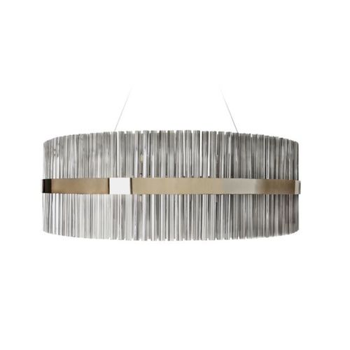 Lustre contemporain - IQ3421 ROLLAND - Alan Mizrahi Lighting - en cristal / en laiton / 1 niveau