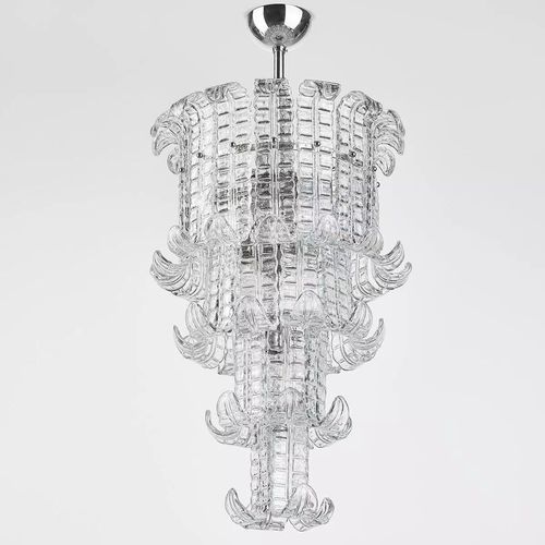 Lustre contemporain - IQ3420 MAIDA  - Alan Mizrahi Lighting - en verre de Murano / 13 ampoules / cascade