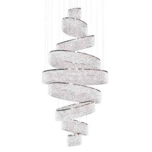 Lustre contemporain - AM8847D SWIRL  - Alan Mizrahi Lighting - en métal / en cristal / professionnel