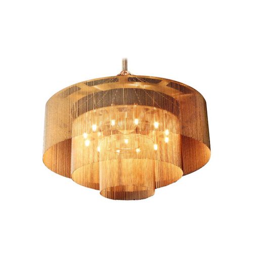 Lustre de style - QZ1616 KISKA 3 TIERS  - Alan Mizrahi Lighting - en acier inoxydable / professionnel / cascade