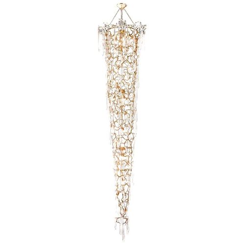 Lustre contemporain - QZ308 AQUA LONG - Alan Mizrahi Lighting - en bronze / en verre / professionnel
