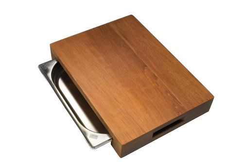 Planche à découper en chêne - Lapratic bois de fil - Chabret - en coquillages / lisse / résidentielle