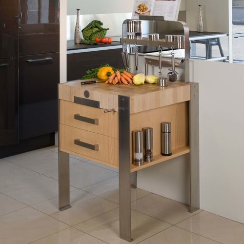 Élément de cuisine sur piétement - BILMO606085 - Chabret - pose libre / en îlot / billot