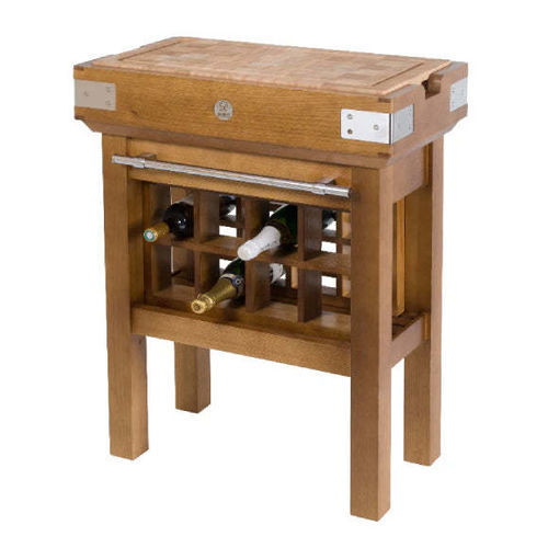 Porte-bouteille bois - Billot console - Chabret - en hêtre / en olivier / à poser