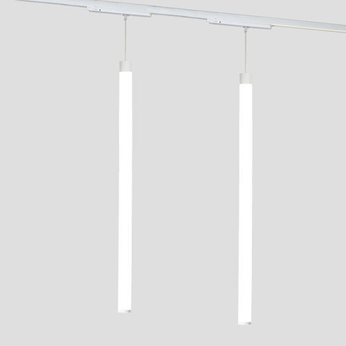 Éclairage sur rail en polycarbonate - IRIS VERTICAL 230V TRACK - Brilumen - à LED / cylindrique / en aluminium