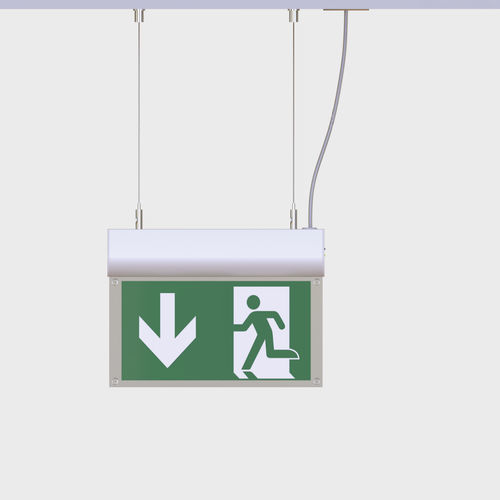 Éclairage de secours suspendu - FOLLOW-ME EVO - Brilumen - linéaire / à LED / en aluminium thermolaqué