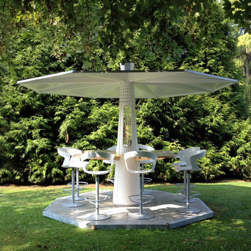 Chauffage de terrasse de sol - Focotto - Focotto srl - à gaz / avec éclairage LED / avec télécommande sans fil