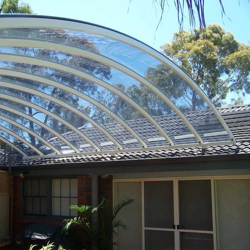 Auvent d'entrée - DANPAL® COMPACT - Danpal - pour terrasse / pour bâtiment tertiaire / en métal