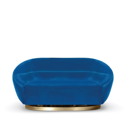 Canapé moderne - MANSFIELD  - Essential Home - en velours / avec accoudoirs / bleu