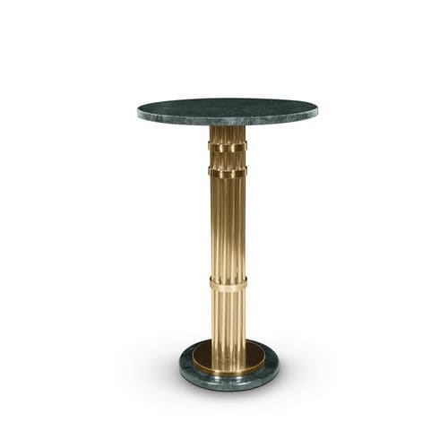 Table mange-debout contemporaine - JANIS - Essential Home - en marbre / avec piètement en laiton poli / avec piètement en marbre