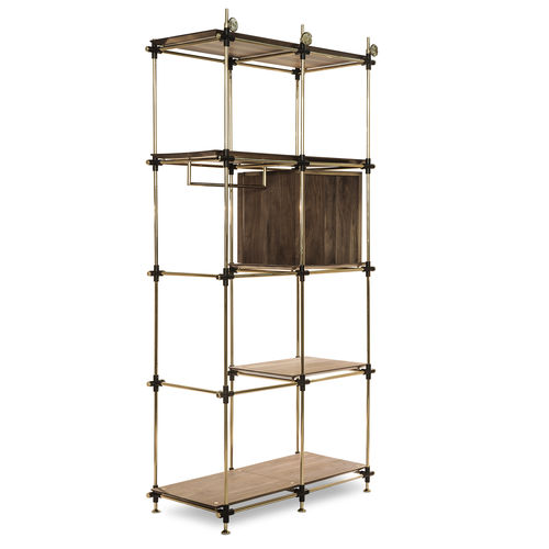 Étagère modulable - BLAKE - Essential Home - contemporaine / en laiton poli / en bois massif