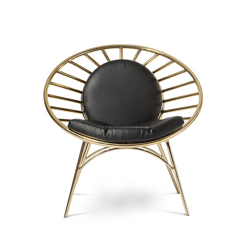 Chaise contemporaine - REEVES  - Essential Home - d'intérieur / en métal / en cuir