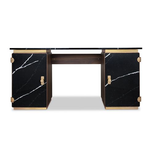 Bureau sur pied - LASDUN - Essential Home - contemporain / en noyer / en marbre