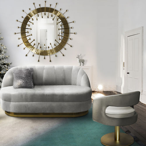 Canapé moderne - GABLE - Essential Home - en velours / en coton / sans accoudoirs
